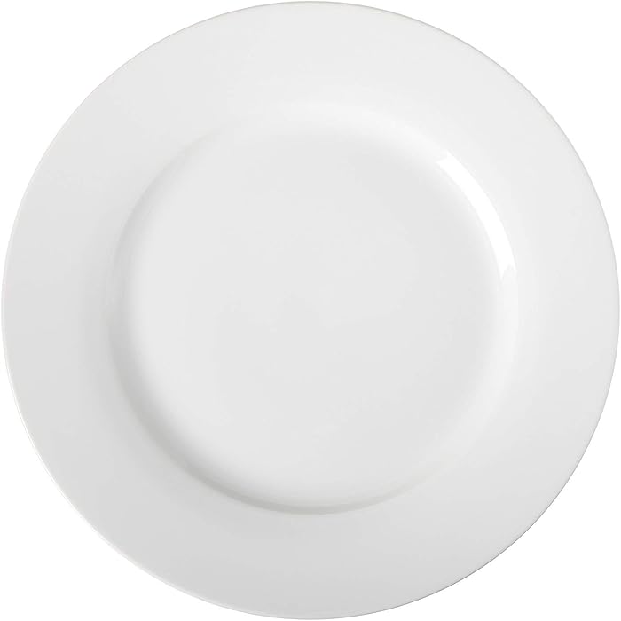 Amazon Basics Set of 6 Porcelain Dinner Plates 26.7 cm