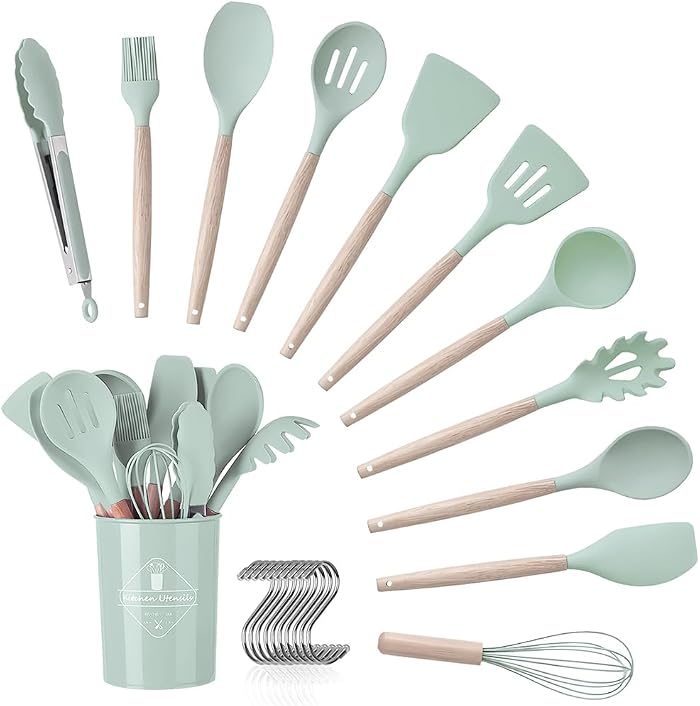 Verdict sur l'ensemble d'ustensiles en silicone et bois