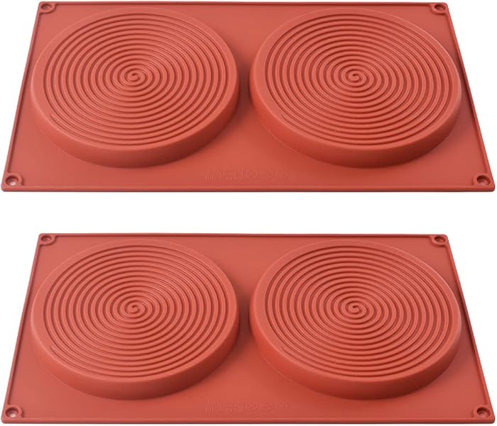 ionEgg 2 Pack 5.5 Inch Round Silicone Cake Pan for Baking, Non-Stick Quick Release for Layered Cakes, Cheesecakes, Rainbow Cakes and Chocolate Cakes
