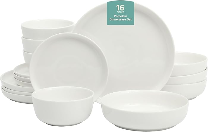 Gibson Home Oslo Collection 4-Person Dinnerware Set, White