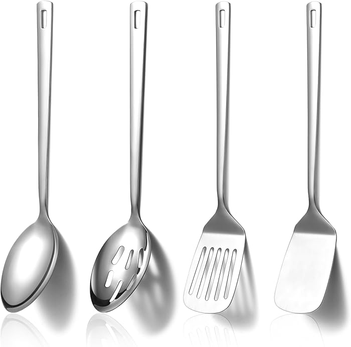 HOMQUEN 4 Piece Stainless Steel Kitchen Utensil Set