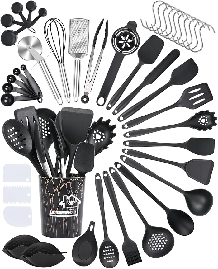 Czemo Silicone Kitchen Utensils Set de 44 pièces