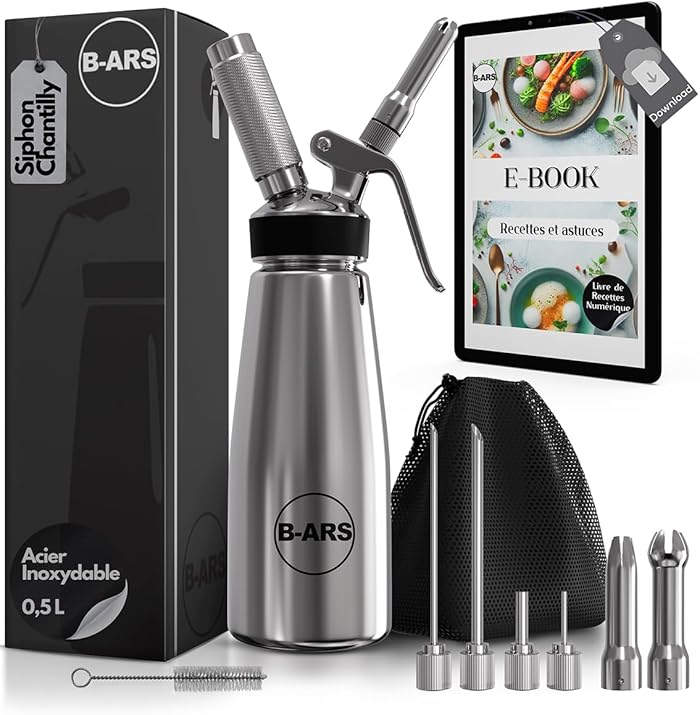B-ARS Chantilly Siphon Stainless Steel 500 ml