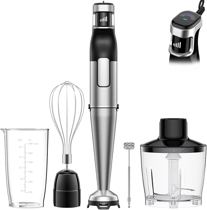 BESROY Mixeur Plongeant 5 en 1, 1100W
