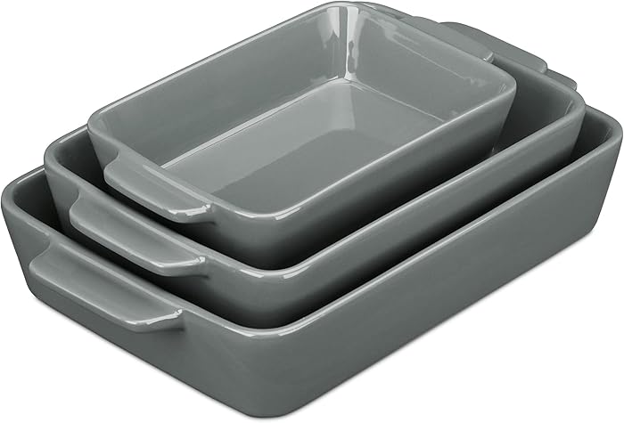 Test du Relaxdays Set of 3 Ceramic Oven Dishes : polyvalence en cuisine