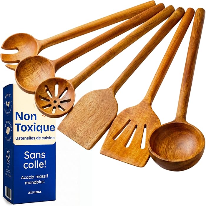 Ziruma Non Toxique Ustensiles de Cuisine, Lot de 6